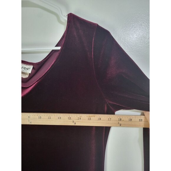 VTG LAPIS Womens Whimsigoth Velvet Maxi Dress SZ M Burgundy Grunge Witchy - Picture 8 of 11